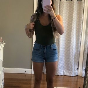 Green ripped bodysuit